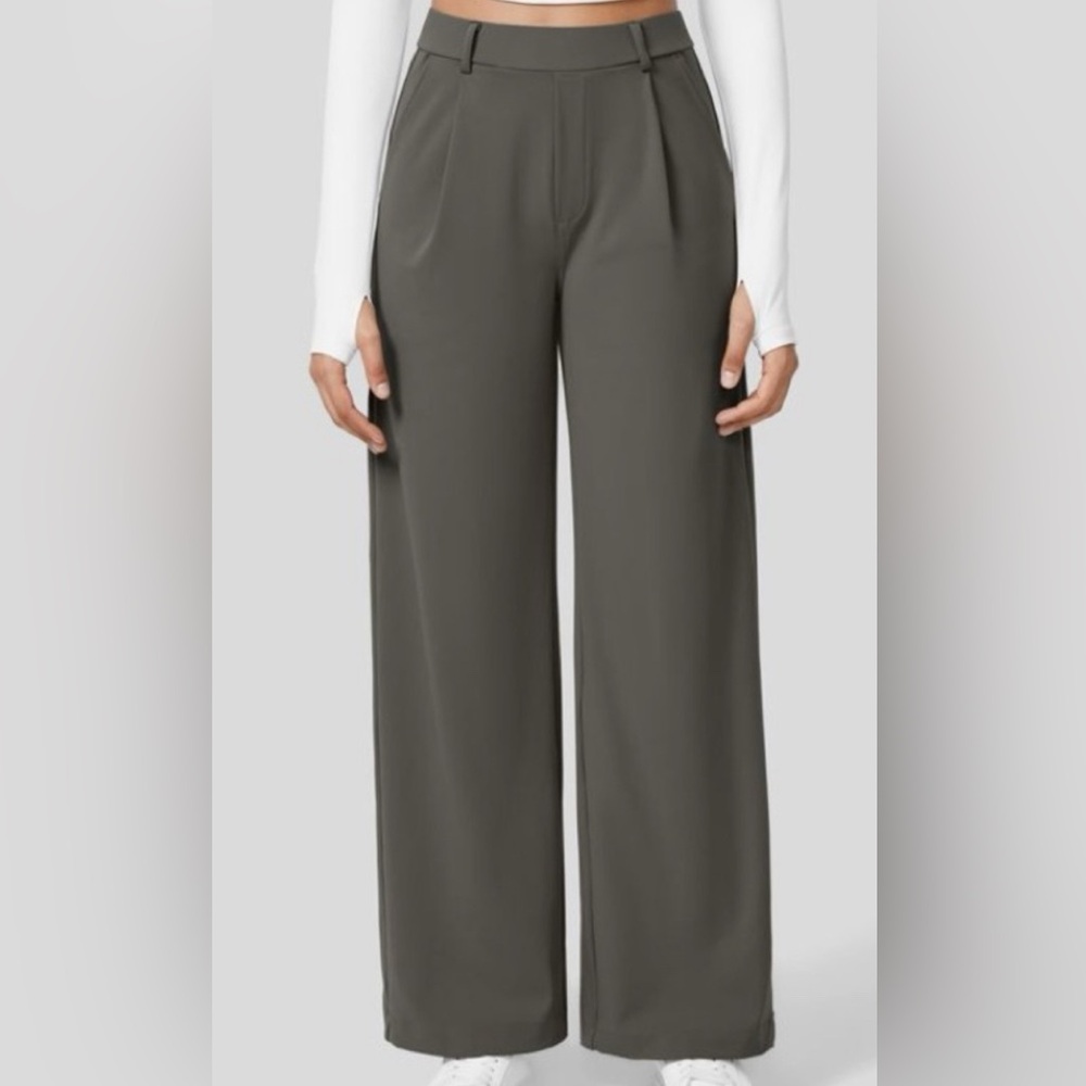 Halara High Waisted Plicated Side Pocket Straight Leg Work Pants NWT Siz… - Picture 7 of 12